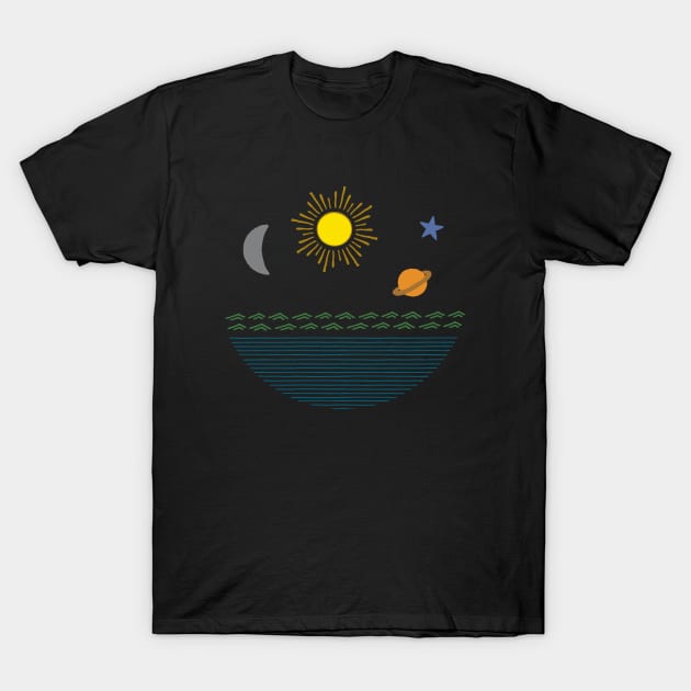 Magic In The Night Sky T-Shirt by 99sunvibes